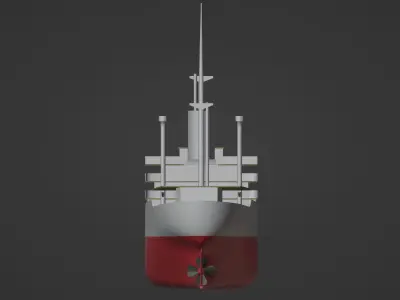 simple model MS Mickiewicz ex Gladys Dan - motor cargo ship 3D model