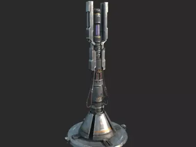 Science fiction equipment signal tower 3D model