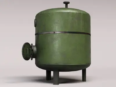 Industrial tanks set Low-poly 3D model