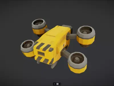 Spacecraft Jet aircraft plane 3dmodel 1 3D model