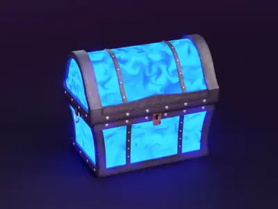 Magical Treasure Chest Low-poly 3D model