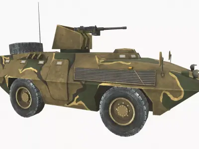 FIAT 6614 Low-poly 3D model