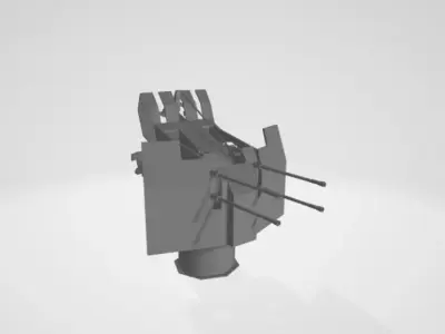 GERMAN WW2 FLAK AA GUN Low-poly 3D model buy