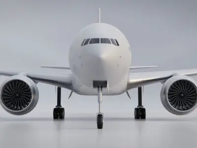 Boeing 777 Low-poly 3D model