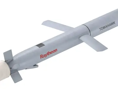 Tomahawk Land Attack Cruise Missile Rocket Block V Low-poly 3D model