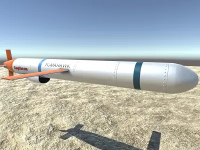 Low Poly Missile Pack Low-poly 3D model