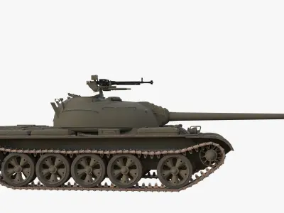 Type 59 PLA Army Tank Game Ready 8K PBR Model Low-poly 3D model