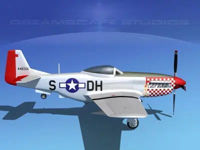 P-51D Mustang Lady Barbara 3D model