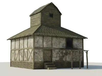 Da Vinci Medieval Village Free low-poly 3D model
