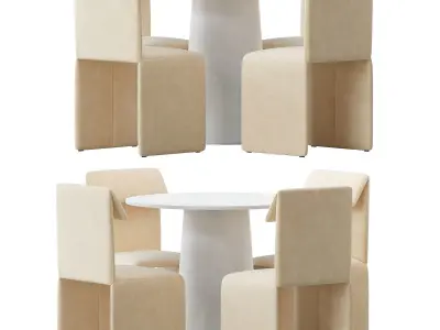 Sacha chair and p o v table Free 3D model