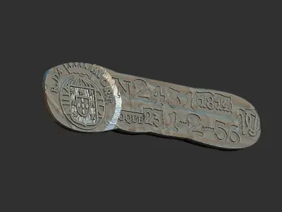 Barra de Vila Rica - Old coin 3D print model