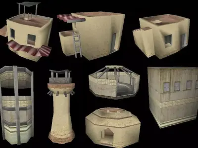 Arabic City - Collection Low-poly 3D model