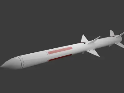 PL-12 Air to Air Missile Low-poly 3D model