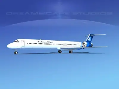 McDonnell Douglas MD83 Baltimore Clipper 3D model