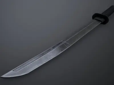 Tanto Low-poly 3D model