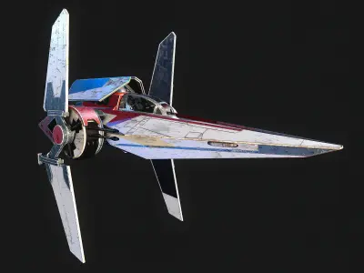 V - Wing Star Wars 3D model