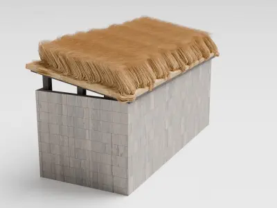 Medieval Stable Low-poly 3D model