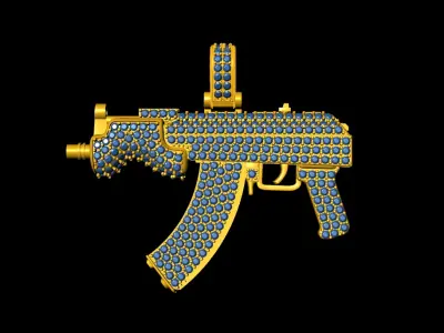 Gun Necklace 3D print model