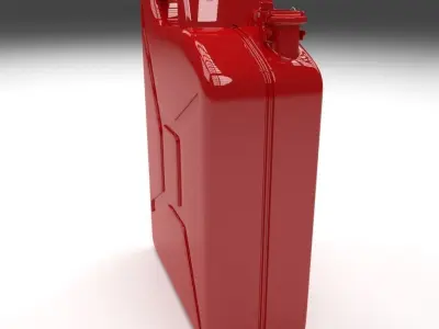 Jerry Can Red Low-poly 3D model