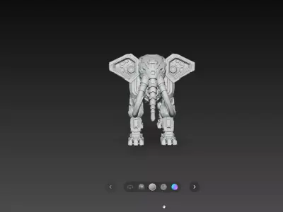 Mechanical Elephant Robot Animal Sci Fi 3D Print STL 3D print model