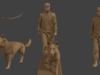 Czechoslovak communist Police K9 002 3D print model
