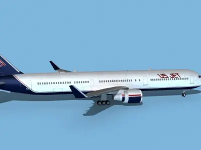 Boeing 767-400 US Jet 3D model