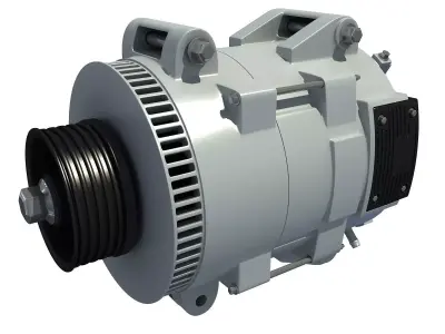 3D Metalic Alternator 3D model