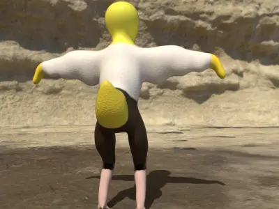 duckling in a shirt 3D model