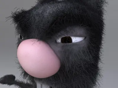 Cartoon Angry Rabbit Low-poly 3D model