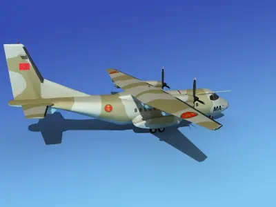 Casa CN-235 Royal Morroccan Air Force 3D model