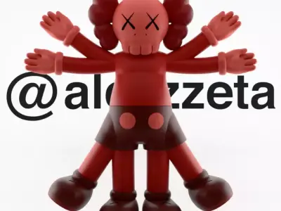 Kaws El Hombre de Vitruvio Leonardo da Vinci for Print 3D print model