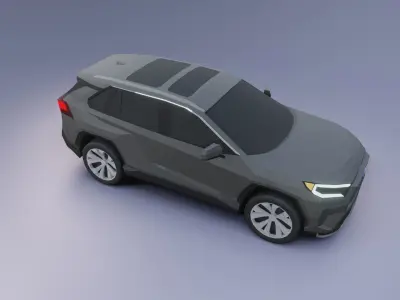 Toyota RAV 4 2021 low poly 3D model Low-poly 3D model