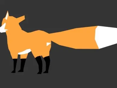 low-poly fox Low-poly 3D model