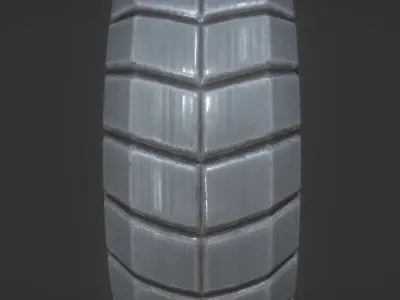 Futuristic Tire Sci-fi Plus Version Low-poly 3D model