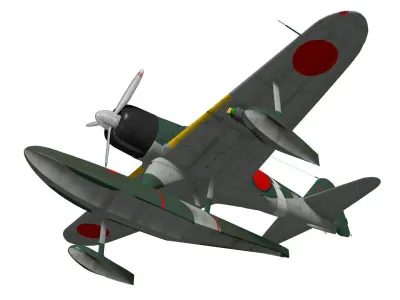 Nakajima A6M2-N Rufe 3D model