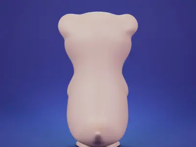 ferret cute animal 3D model