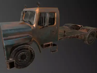 international s1900 truck Low-poly 3D model