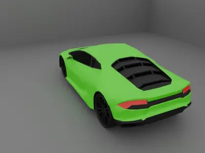 Low Poly Super Car 1 Free low-poly 3D model