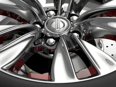 Nissan Fuga wheel 3D model