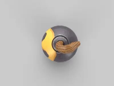 Stylized bomb Low-poly 3D model