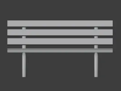 Outdoor bench 3D model order