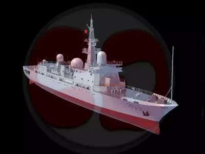 Type 814A Near-Sea Reconnaissance Vessel 3D model
