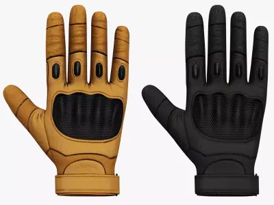 Tactical Gloves 01 PBR Low-poly 3D model