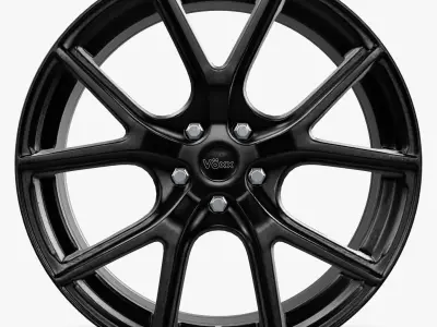 Voxx Lumi Wheel Feather Forged Matte Black Mustang 3D model