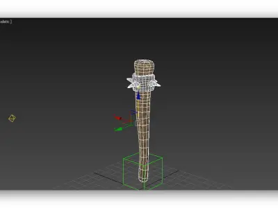 Wooden club Free low-poly 3D model