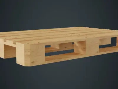Pallet 1A Low-poly 3D model