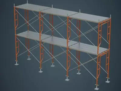Scaffold 2A Low-poly 3D model