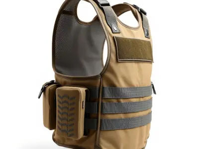 Tactical Vest D Model Pack Low-poly 3D model