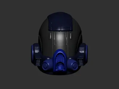 helmet high poly sculpt 3d printable ver 7 3D model 3D model 223