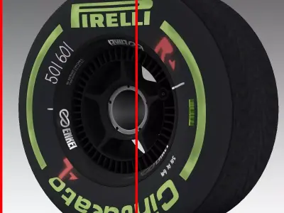 enkei intermediate front tyre Low-poly 3D model